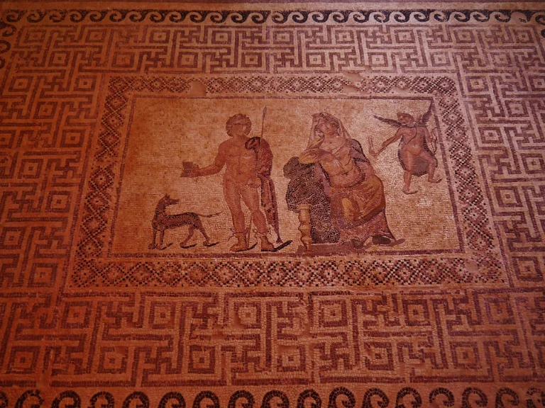 Mosaic of Phaedra and Hippolytus in the House of Dionysos, Paphos Archaeological Park