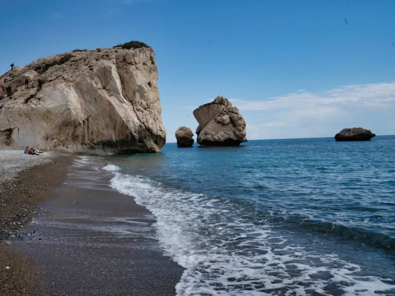 Aphrodite’s Rock (Petra tou Romiou) with pebble beach